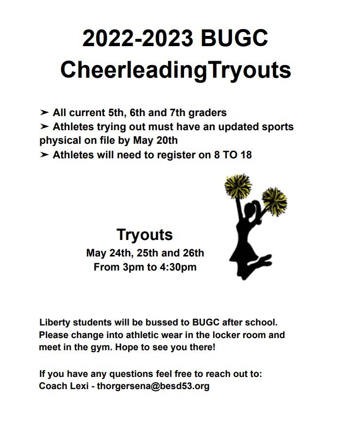 22-23 BUGC Cheerleading Tryouts