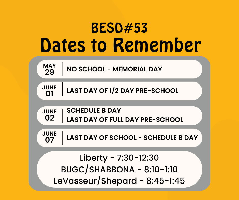 Dates to remember for end of the year